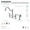 Kingston Brass KS3798GLBS Restoration Bridge Kitchen Faucet W/ Brass Sprayer, Nickel KS3798GLBS - alternate 4